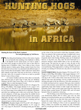 Hunting Hogs in Africa - page 62 Issue 46 (click the pic for an enlarged view)