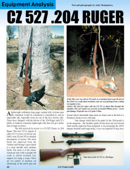 CZ 527 .204 Ruger - page 88 Issue 46 (click the pic for an enlarged view)