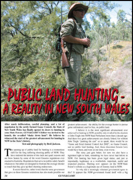 Public Land Hunting  A Reality in NSW - page 24 Issue 50 (click the pic for an enlarged view)