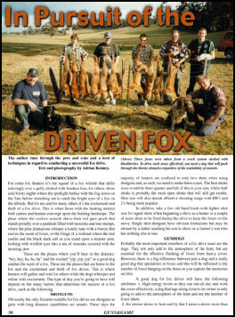 In Pursuit of the Driven Fox - page 30 Issue 50 (click the pic for an enlarged view)