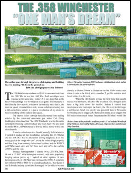 The .358 Winchester  One Mans Dream - page 76 Issue 50 (click the pic for an enlarged view)