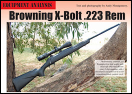 Browning X-Bolt - .223 Rem - page 132 Issue 70 (click the pic for an enlarged view)