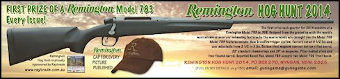 Remington Hog Hunt 2014 (page 122) Issue 82 (click the pic for an enlarged view)