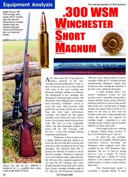 .300 WSM (Winchester Short Magnum) - page 34 Issue 33 (click the pic for an enlarged view)