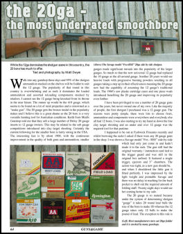 The 20ga  The Most Underrated Smoothbore - page 64 Issue 49 (click the pic for an enlarged view)