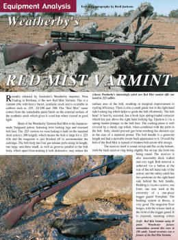 Weatherby Red Mist Varmint .223 - page 70 Issue 47 (click the pic for an enlarged view)