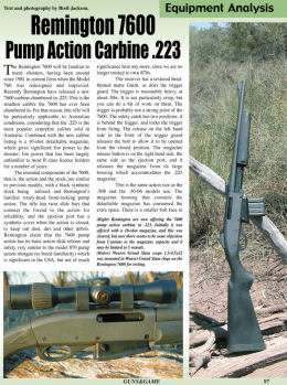 Remington 7600 Carbine .223 - page 97 Issue 47 (click the pic for an enlarged view)