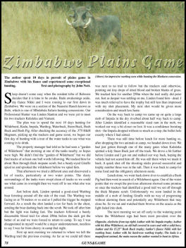 Zimbabwe Plains Game - page 78 Issue 51 (click the pic for an enlarged view)