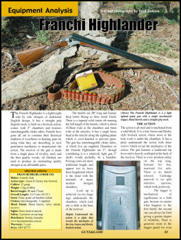 Franchi Highlander - page 83 Issue 55 (click the pic for an enlarged view)