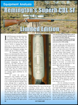 Remington CDL SF Limited Edition .30-06 - page 96 Issue 55 (click the pic for an enlarged view)
