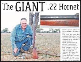 The Giant .22 Hornet  Winchester Pre-64 Model 70 (page 78) Issue 83 (click the pic for an enlarged view)