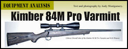 Kimber 84M Pro Varmint - .223 Rem - page 132 Issue 68 (click the pic for an enlarged view)