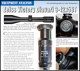 Zeiss Victory Diavari 3-12x56T - page 122 Issue 72 (click the pic for an enlarged view)