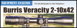 Burris Veracity 2-10x42 by Andy Montgomery (page 116) Issue 92 (click the pic for an enlarged view)